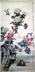 唐云江寒汀63.8*136.8轴5000元