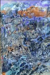 收藏家诗人盛家顺为吴月霖作品题诗