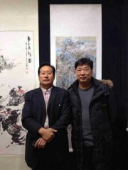 吴月霖与王天胜老师一起赴法参展合影留念