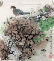 何颖作品《鸟语间绿逦阴浓》(已被收藏）