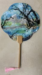 何颖扇面作品